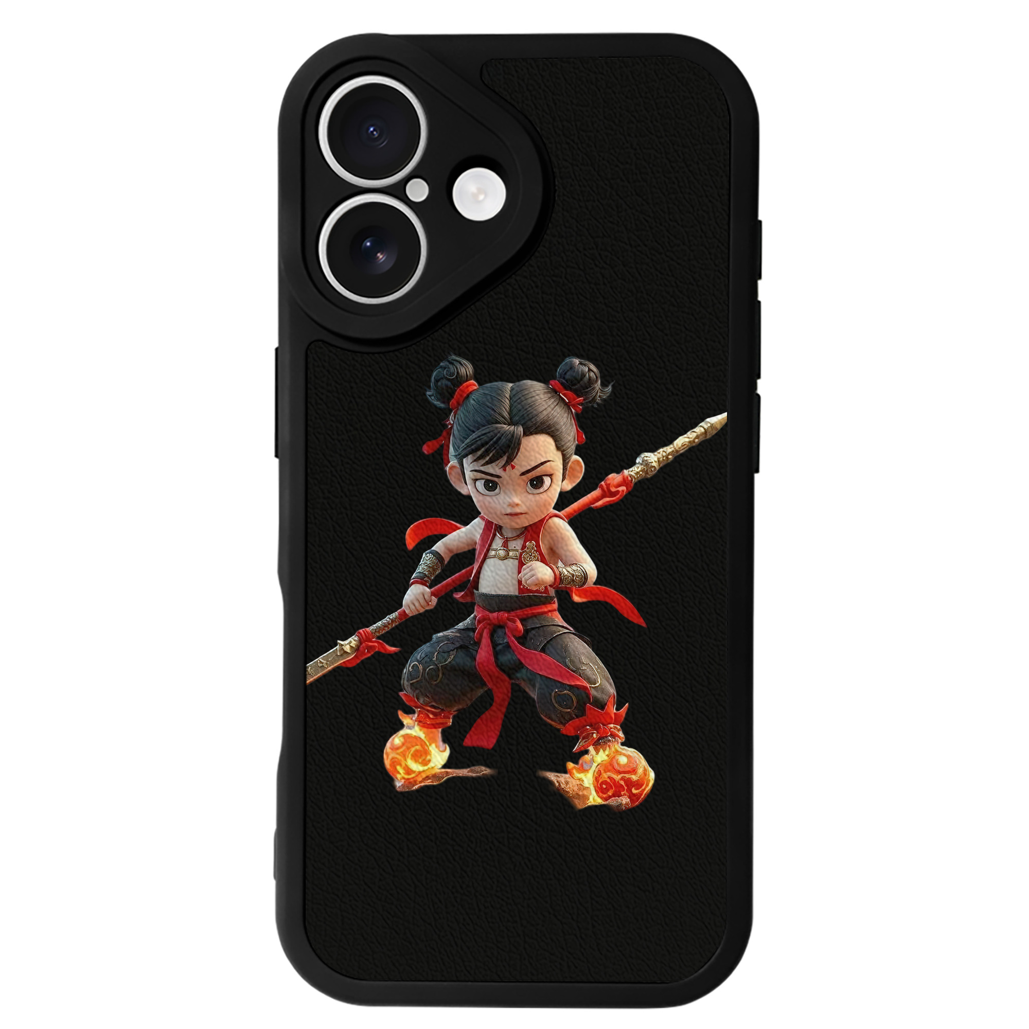 （画像用） Ne Zha 2 ナタ 魔童の大暴れ 【iPhone 16シリーズ対応】シリコンスマホケース（レザー調） 材質：シリコン